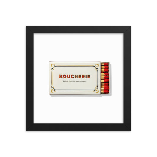 Boucherie Matchbox Framed Print