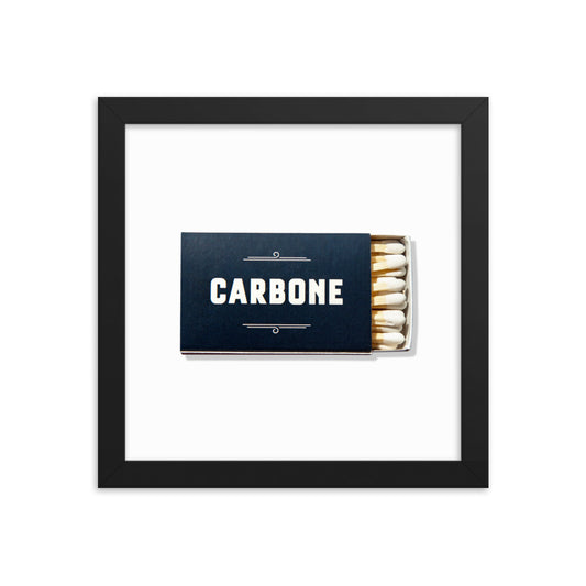 Carbone Matchbox Framed Print