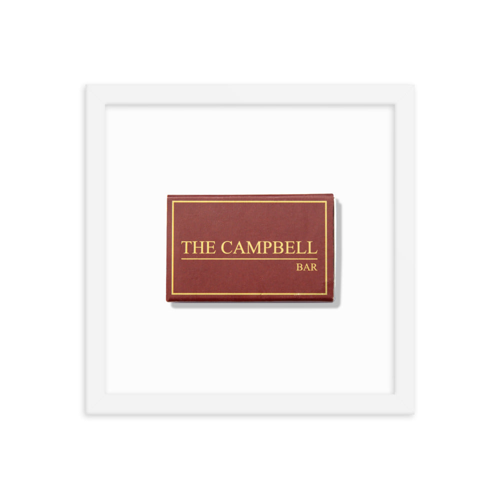 The Campbell Bar Matchbox Framed Print