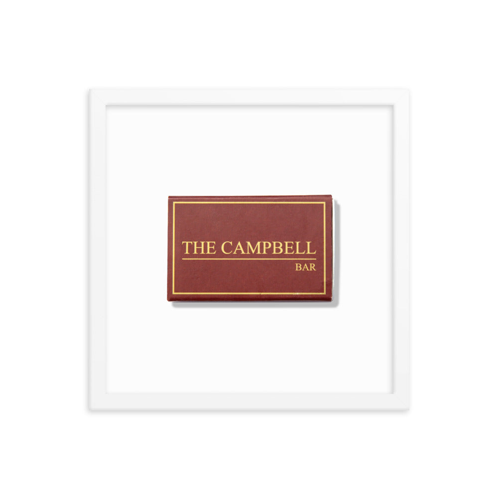 The Campbell Bar Matchbox Framed Print